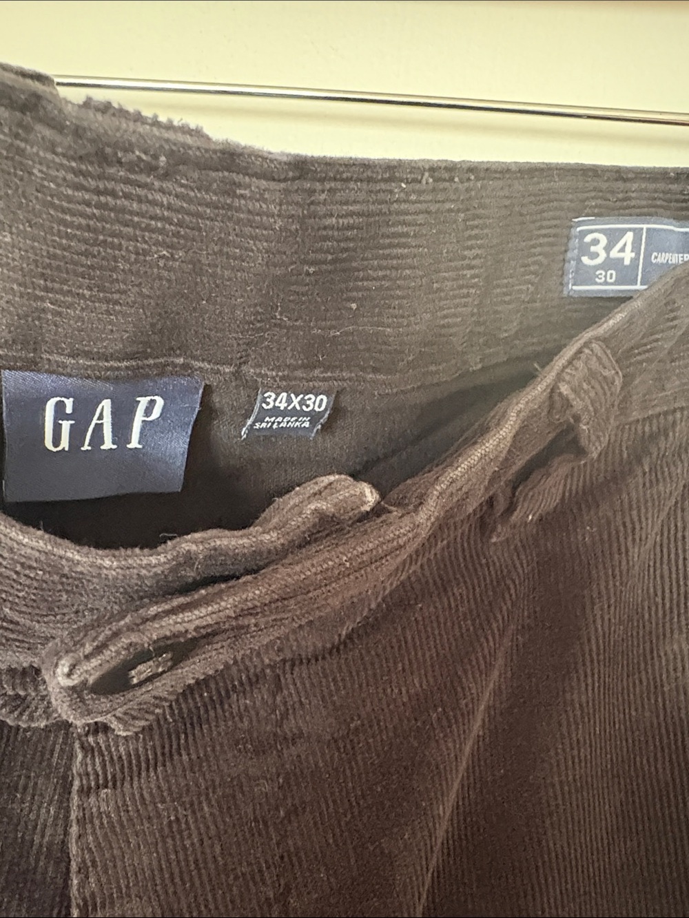 GAP Men’s Black Corduroy Carpenter Pants